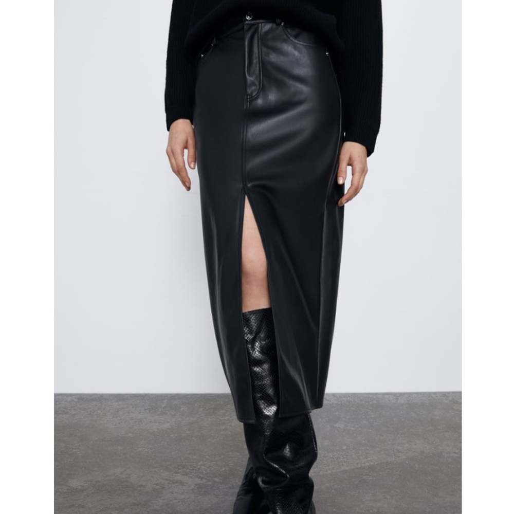 Zara faux leather pencil skirt never worn w/ tags